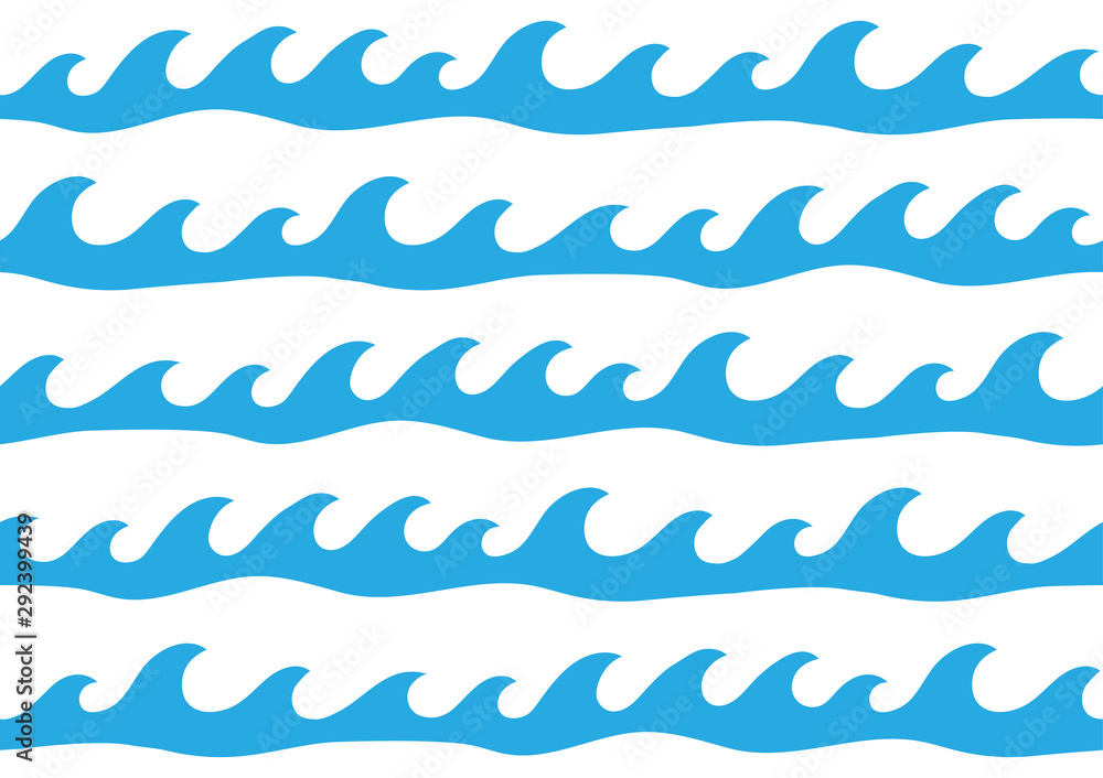Blue water ocean sea waves abstract vector seamless background for design. Blue water ocean sea waves abstract vector seamless background for design.