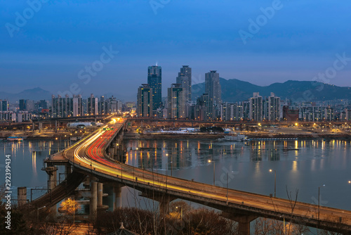 Olympic bridge in Hanang River in the early morning hours of South Korea © Mr.wijit amkapet
