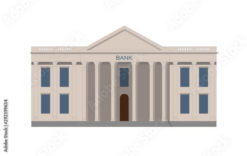 bank building vector illustration isolated