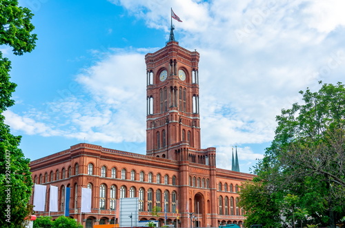 Red Town Hall (Rotes Rathaus) on Alexanderplatz, Berlin, Germany photo