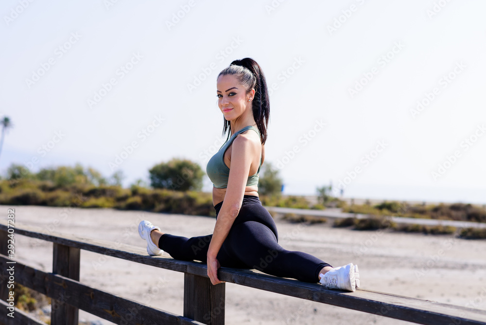 sport and lifestyle concept - woman doing sports outdoors sport and lifestyle concept - woman doing sports outdoors