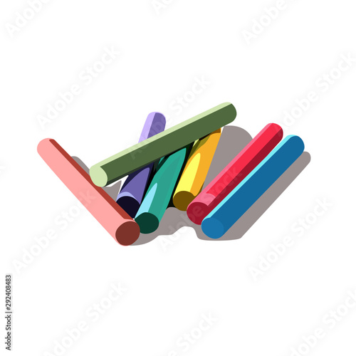 vector illustration sidewalk chalk isolated