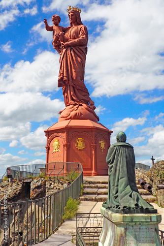 The statue of Notre-Dame de France is a monumental cast iron work located in the city of Puy-en-Velay in the Auvergne region, in central France