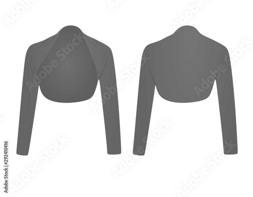 Woman grey bolero. vector illustration
