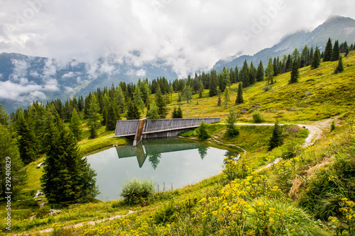 Obraz na płótnie Mount Krahbergzinken in Austrian Alps near Schladming village w salonie