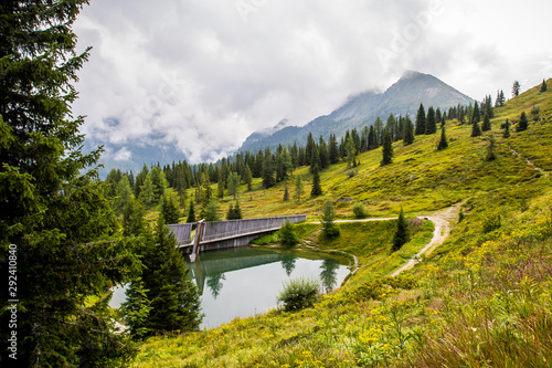 Obraz na płótnie Peak Krahbergzinken in Austrian Alps near Schladming village w salonie