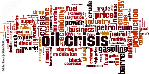 Oil crisis word cloud