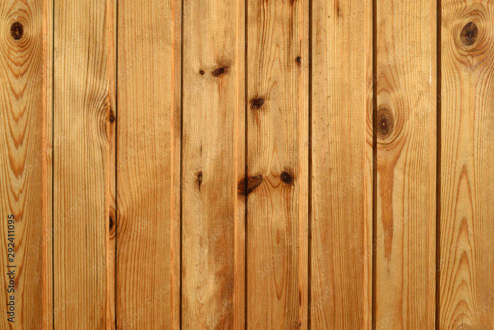 Naklejka premium Varnished natural wood plank texture background