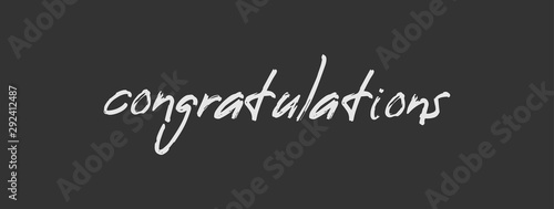 Congratulations calligraphy. Hand written text. Congrats Lettering. Calligraphic vector banner.