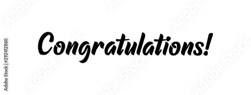 Congratulations calligraphy. Hand written text. Congrats Lettering. Calligraphic vector banner.