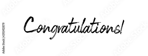 Congratulations calligraphy. Hand written text. Congrats Lettering. Calligraphic vector banner.