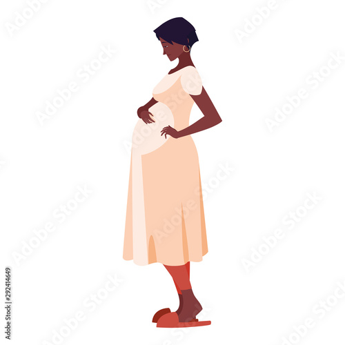 Isolated pregnant woman vector design