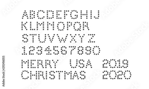 Star Motif Typeface Font