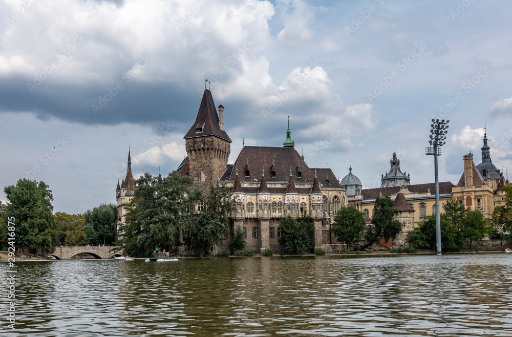 Obraz premium Vajdahunyad Castle is a castle in the City Park of Budapest, Hungary.