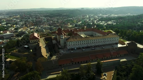 Wallpaper Mural Descending Shot Of Ancient Spilberk Castle In Brno. Whole City In Background Torontodigital.ca
