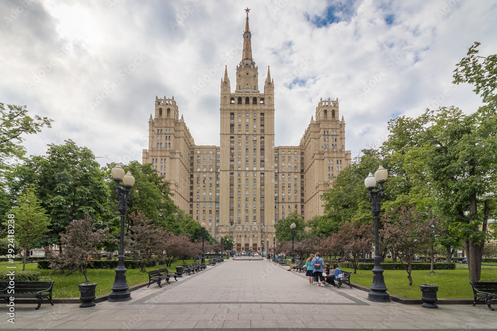 Obraz premium Seven Sisters, Historical Skyscrapers in American Style, Moskow Russia