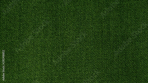 Dark green woven fabric texture background. Closeup