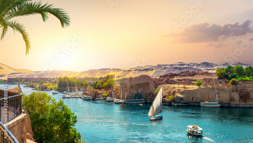 Billede på lærred Panorama of Nile