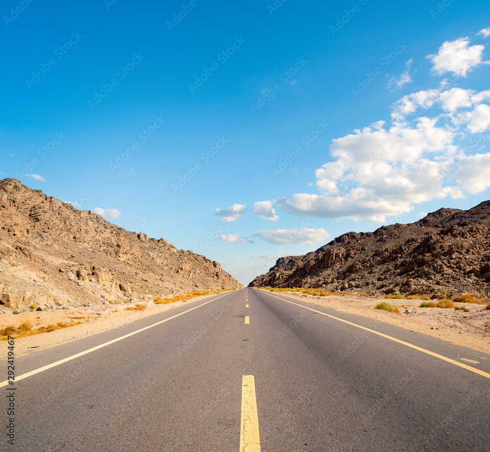 Road in Egyptian desert