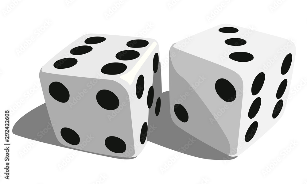 dice realistic vector illustration isolated