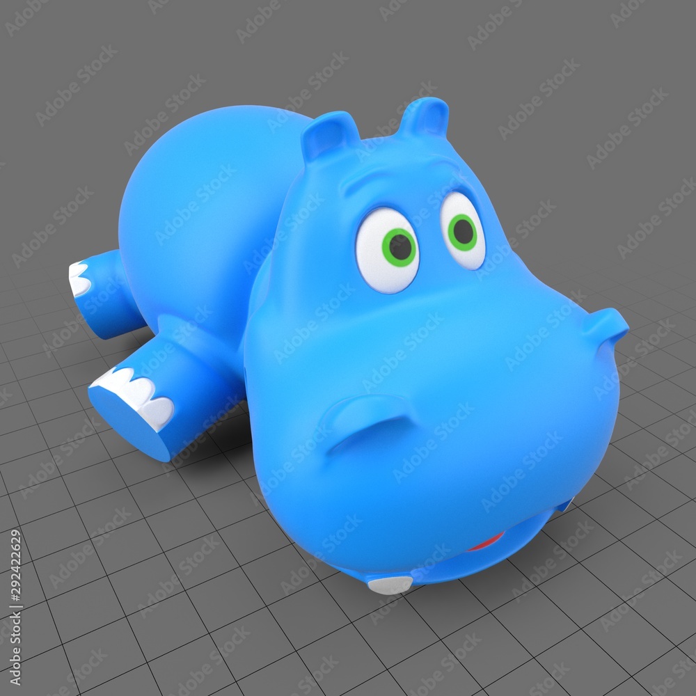 Hippo toy Stock 3D asset Adobe Stock