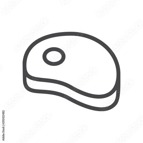 Meat steak vector icon, simple sign for web site and mobile app.