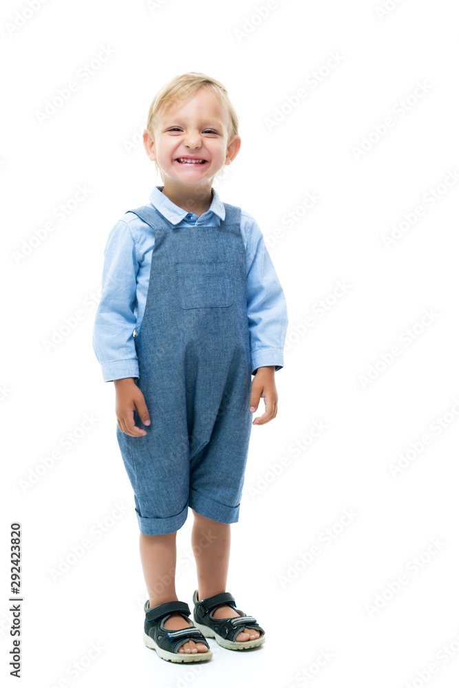 Handsome little boy laughing.The concept of a happy childhood