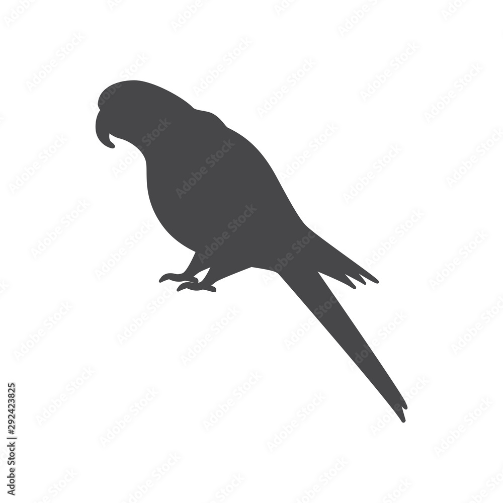 Fototapeta premium Scarlet macaw vector icon, simple sign for web site and mobile app.