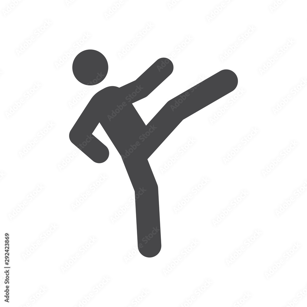 Karate vector icon, simple sign for web site and mobile app.