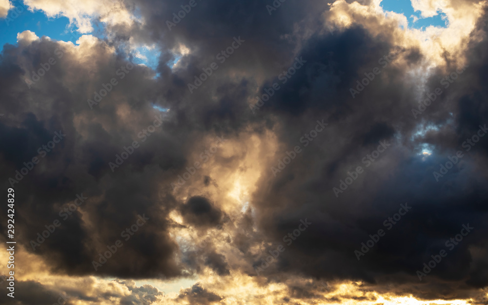 dramatic dark colorful cloudy sky background