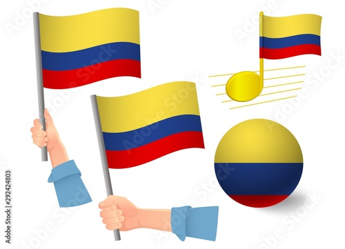 Colombia flag icon set