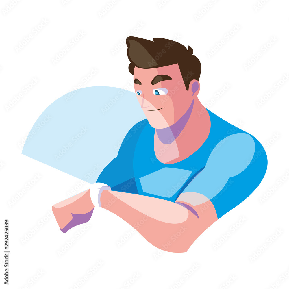 man using technology of augmented reality man using technology of augmented reality