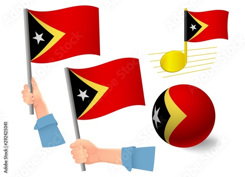 East Timor flag icon set