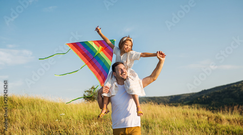 dad and daughter enjoy nature