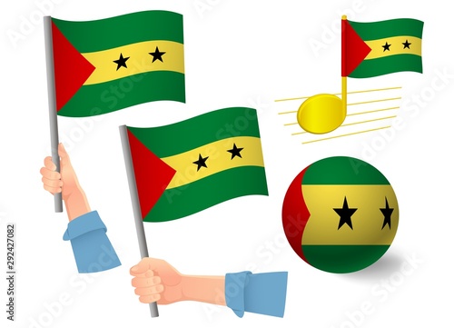 Sao Tome and Principe flag icon set