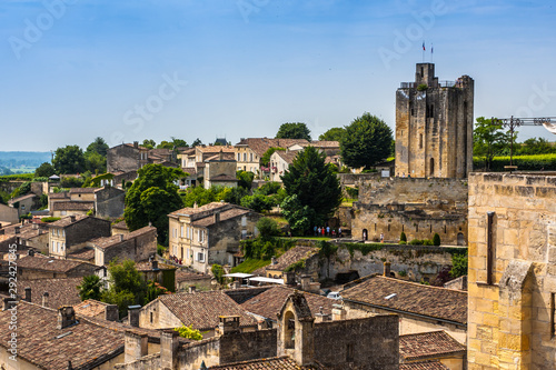Cityscape view on Saint-Emilion, Gironde, Aquitaine, France