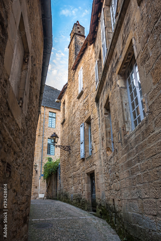 Streets of Sarlat, medieval town, Dordogne, Aquitaine, France