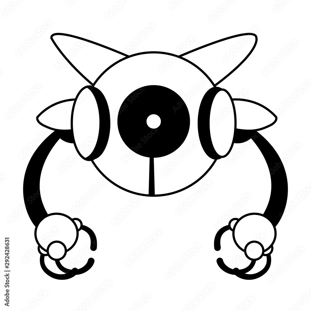 Naklejka premium Technology robot cartoon vector design