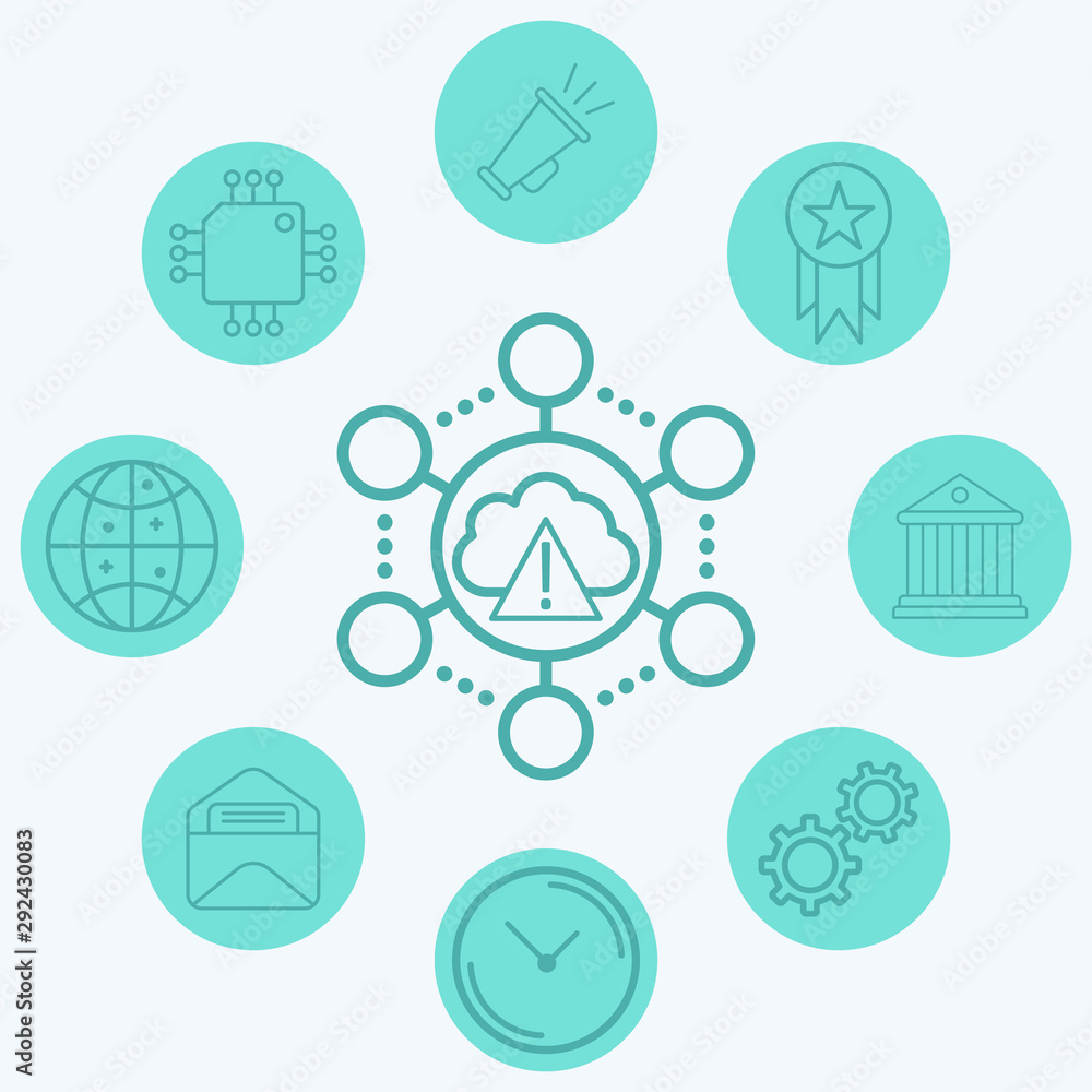 Cloud network vector icon sign symbol Cloud network vector icon sign symbol