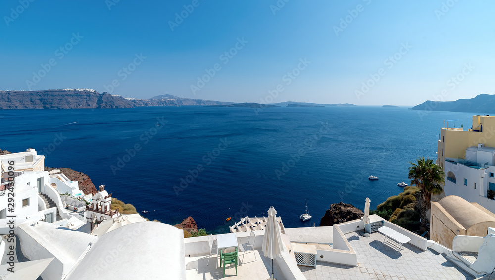 Oia village - Santorini Cyclades island - Aegean sea - Greece