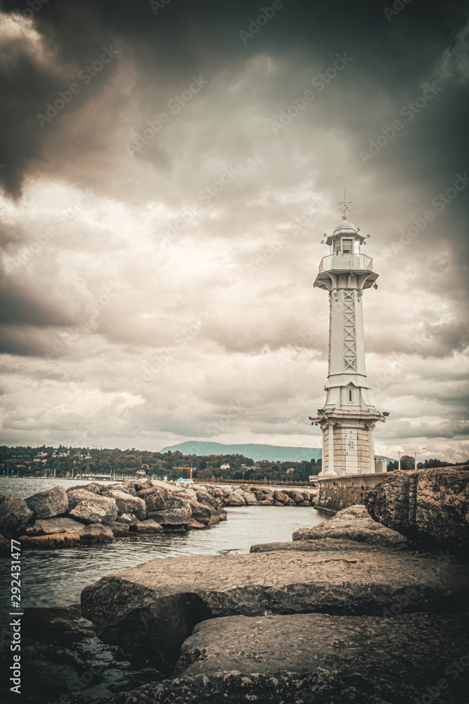 Lighthouse in Geneva Lake
