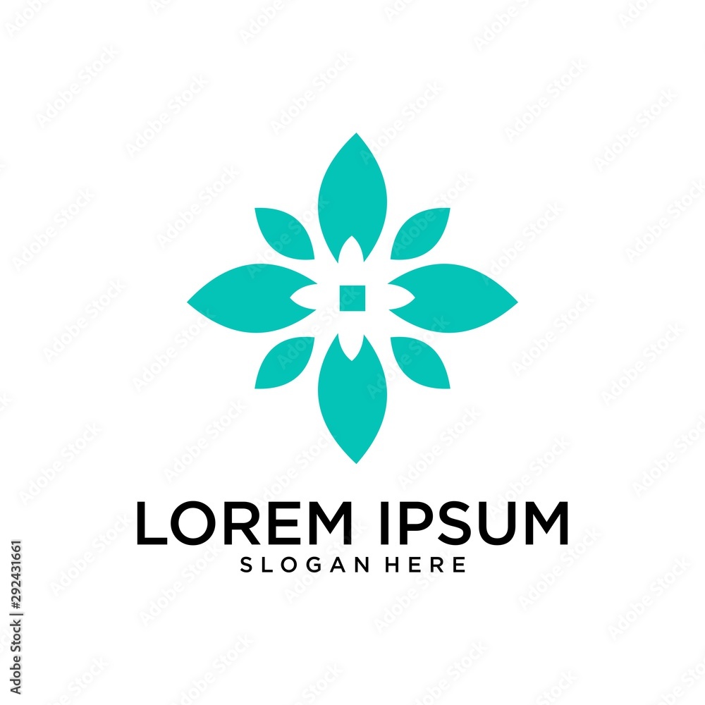 Abstract elegant tree leaf flower logo icon vector design Abstract elegant tree leaf flower logo icon vector design