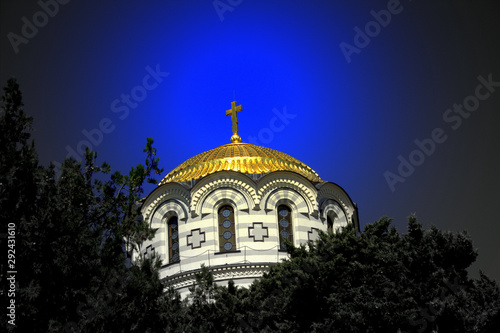 Golden dome of the Church in Chersonese