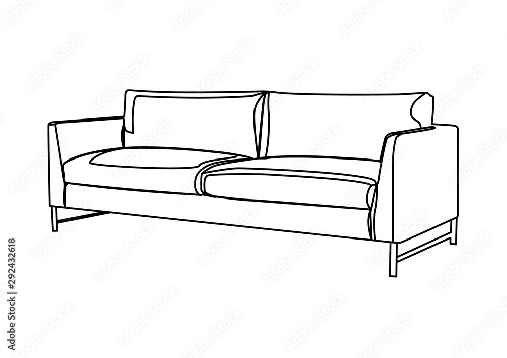 sofa black contour vector illustration sofa black contour vector illustration