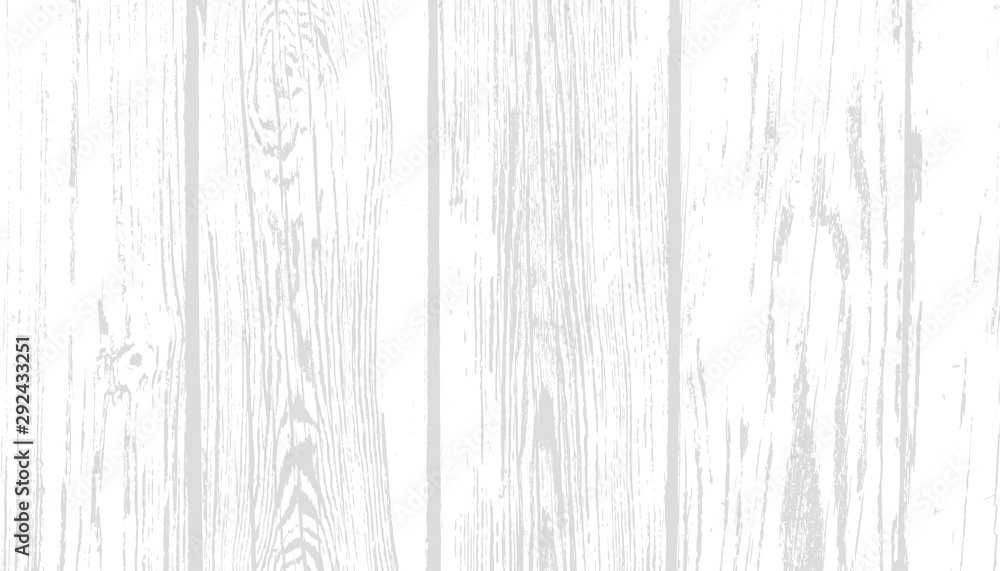 Weathered White Wood Vector Background. Rustic Whitewashed Wooden