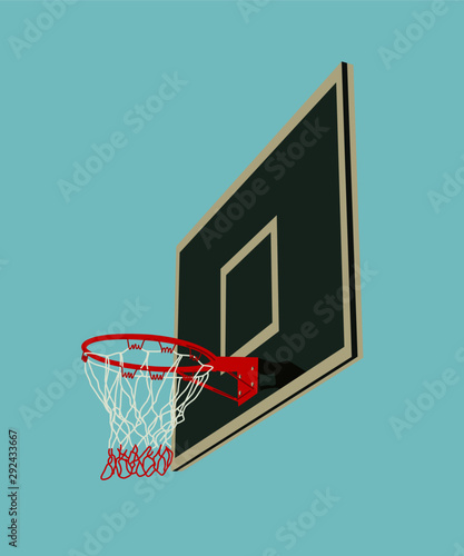 realistic basketball backboard vector illustration