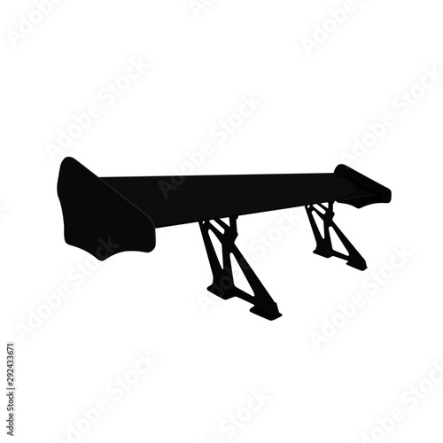 Φωτογραφία black car spoiler vector illustration