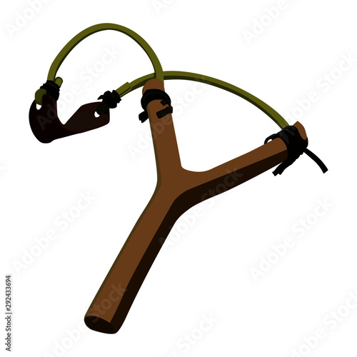 simple slingshot vector illustration isolated
