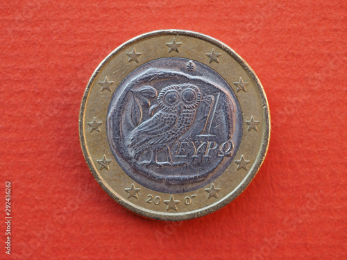 1 euro coin, Greece, Europe