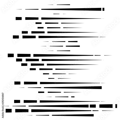 dashed irregular lines. segmented horizontal stripes. parallel straight streaks, strips pattern. chunks, pieces, shreds and fractions, segments of lines